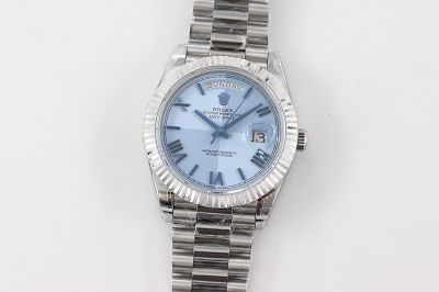 ROLEX Day-date 2836 Automatic Movement Blue Indexes 40MM Blue Watch